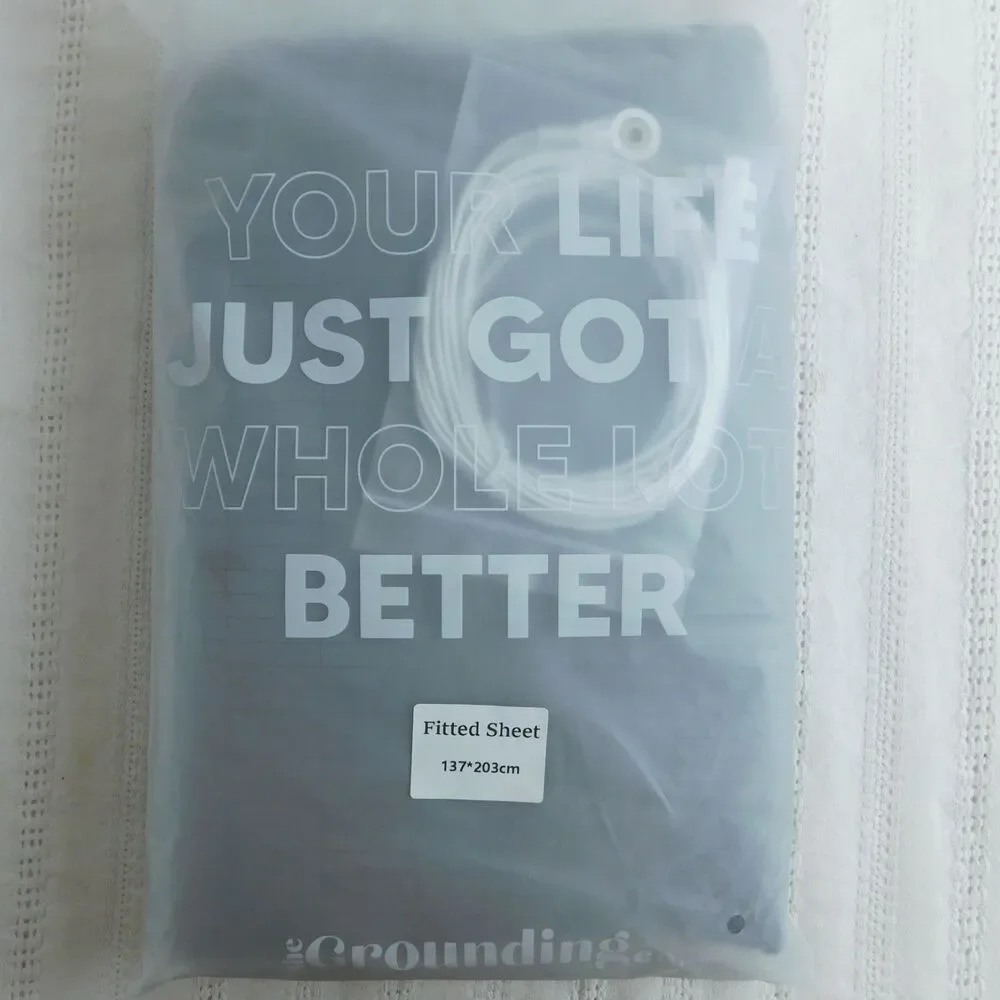 The Grounding Company FULL XL Fitted Sheet 137x203cm Grey Earthing Sleep Therapy